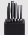 Appetito Square Universal Knife Block - Matte Black Supply