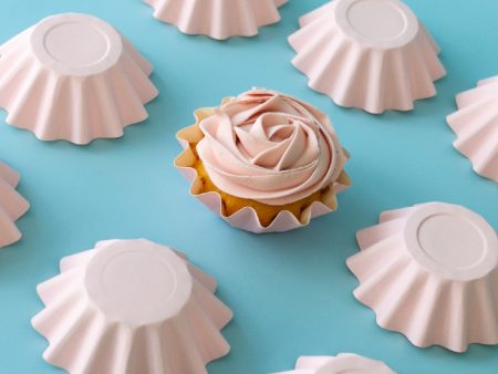 Pastel Pink Bloom Baking Cups Online Sale