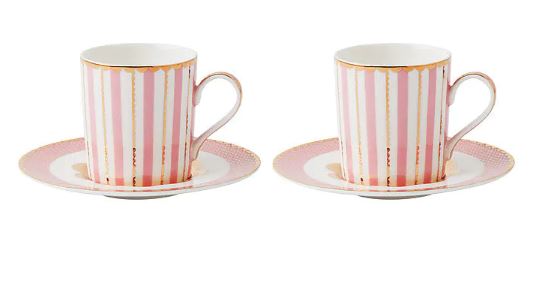 Maxwell & Williams Teas & C s - Regency Demi Cup & Saucer 100ml Set Of 2 - Pink Online Hot Sale