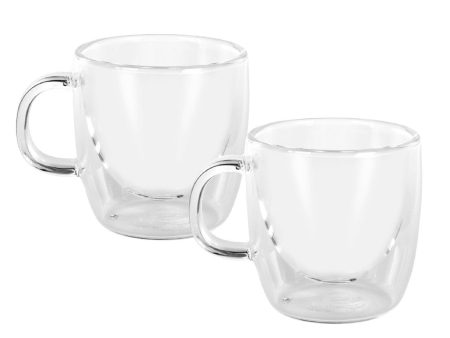 Avanti Caffe Manico Double Wall Glasses Set Of 2 - 100ml For Discount