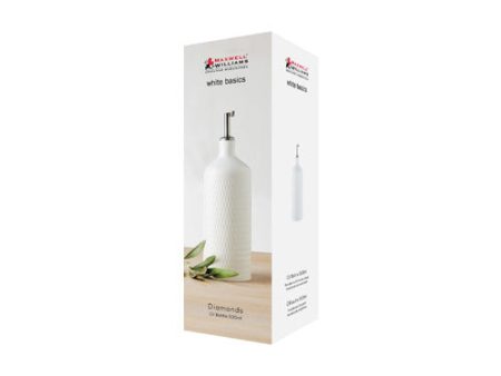 Maxwell & Williams White Basics Diamond Oil Bottle S s Pourer 500ml on Sale