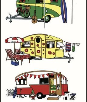 Allgifts Australia Tea Towel - Retro Caravan Discount