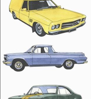 Allgifts Australia Tea Towel - Classic Cars Holden Online Hot Sale