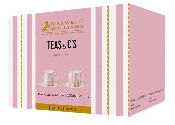 Maxwell & Williams Teas & C s - Regency Demi Cup & Saucer 100ml Set Of 2 - Pink Online Hot Sale