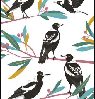 Allgifts Australia Tea Towels - Magpies For Sale