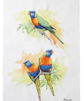 Maxwell & Williams Katherine Castle Bird Life Tea Towel Lorikeet Cheap