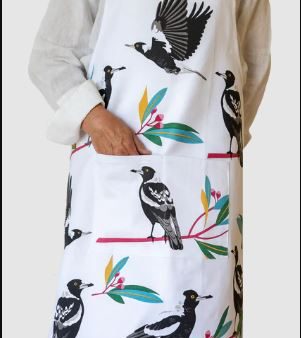 Allgifts Australian Apron (heavy Drill) - Magpies For Cheap