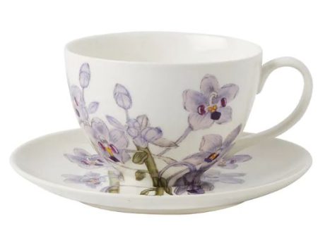 Maxwell & Williams Royal Botanic Gardens - Australian Orchids Cup & Saucer 240ml - Lilac Online