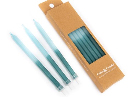 Cake & Candle - 12cm Hand Dipped Candles - Blue Cheap