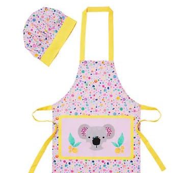 Maxwell & Williams Kasey Rainbow - Critters Childrens Apron & Hat Set - Pink Hot on Sale