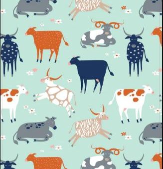 Allgifts Australia Tea Towels - Green Cows For Sale