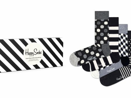 Sukat Happy Socks 41-46 Classic Black & White lahjapakkaus Sale